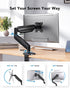 HUANUO 1334 Inch 22lbs, Grommet 75x75mm 100x100mm Single Monitor Mount, Adjustable Monitor Arm for Screen Up to C-Clamp