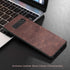 Salawat Slim PU Leather Case for Galaxy Note 8, Vintage Shockproof Lightweight Soft TPU Bumper Protective Cover (Dark