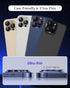3D Metal Tempered Glass Camera Lens Protector for iPhone 15 Pro/Pro Max - Anti-Explosion Black Cover