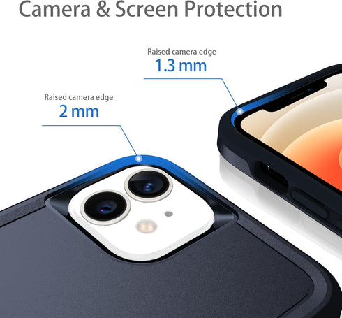 Compatible with iPhone 12 and 12 Pro, Heavy Duty Protection Shockproof Dropproof Dustproof Anti-Scratch Phone Case