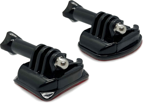 JINGXIN Helmet Mounts for GoPro - Flat Curved Adhesive Sticky Mount with Buckle Attachment, Compatible with Hero 11,