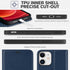 TUCCH Wallet Case for iPhone 12 Mini 5G, TPU Shockproof Inner Shell, PU Leather RFID Blocking Magnetic Stand Flip Cover