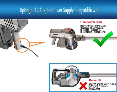 UpBright 26V AC/DC Adapter for Hoover 440009553 Battery, Vacuum Cleaner Power Supply Charger