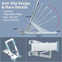 Cell Phone Stand for iPhone 14 Pro Max 13 12 11 XR, Adjustable Cradle Holder for Samsung Galaxy Z Flip 4, Silver