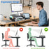 2-Tier AUPSEN Wood Computer Monitor Stand Riser, Black Desk Organizer with Drawer, Pen Storage & Phone Holder Office