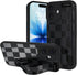 OOK Compatible with iPhone 17 6.3inch Silicone Phone Case with Strap, Trendy Checkerboard