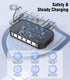6-Port USB Charging Station, 60W Fast Charging Station for Multiple Devices with Apple Watch Holder & 6 Cables,