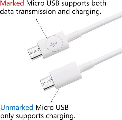 CERRXIAN 3Ft USB 2.0 Type A Male to 2 Micro USB Male Splitter Y Data Charge Connector Adapter Cable (White)