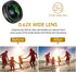 COSULAN Phone Camera Lens 3 in 1 Kit - 235° Fisheye Lens + 25X Macro Lens + 0.62X Wide Angle Lens for Smartphones