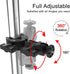 Super Camera Clamp Mount Double Socket Arm with 1/4"-20 Ball Head for GoPro, DSLR, LED Lights