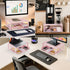 Small Pink Laptop Stand for Desk, Monitor Stand, Office Desk Accessories, Computer Desktop Stand with Drawer for Home