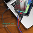 Multi Charger Cable-USAMS Nylon Braided (4FT) USB Charging Cable Adapter with USB Type C/Micro USB Connectors