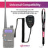 MIRKIT 2pcs Baofeng Mic for Two Way Radio Most Wanted Among Baofeng Accessories, Radio Shoulder Mic with Reinforced Cable, Noise Reduction, Spring Clip, Edition USA Warranty
