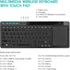 Rii K18 Plus Wireless Multimedia Keyboard, 3-LED Color Backlit with Multi-Touch Big Size Trackpad, Rechargeable for