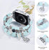 MOFREE Beaded Bracelet for Apple Watch Band 38mm 40mm 41mm, Handmade Crystal Beads Elastic Strap