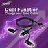 BoxWave S7 MP3 3-in-1 Cable Compatible with QNGEE Portable Player - AllCharge Cable - Jet Black