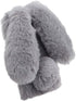 Rabbit Case for LG Stylo 6, Cute 3D Bunny Ears Soft Furry Hairball Protective Skin Cover for Women Girls - Grey