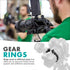 Movo FR3 Adjustable Follow Focus Ring Set of 3, 65mm, 75mm, and 85mm Lens Gear Rings, Standard 32 Pitch - 0.8 mod