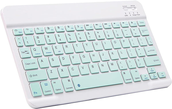 Ultra-Slim Portable Mini Bluetooth Keyboard, Rechargeable Wireless Keyboard for Apple iPad, iPhone, Samsung Tablet,