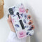 Compatible with iPhone XR Case, Rugged Shockproof Slim Fit Dual Layer Design, 3D Embossed Pink Flowers (White)