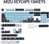 MOLGRIA GMK MIZHU Keycaps, 136 Set Sky Blue Japanese Style PBT Cherry Profile for Gaming Keyboard