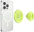 PopSockets Phone Grip Compatible with MagSafe, Wireless Charging Compatible Phone Holder - Ripple Iridescent Absinthe