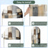 Jnbasdffb 7.2 Gray Brown Wedding Arch Cover, Stretchy Spandex Arch Backdrop Stand Covers FT, Abstract Oil Painting