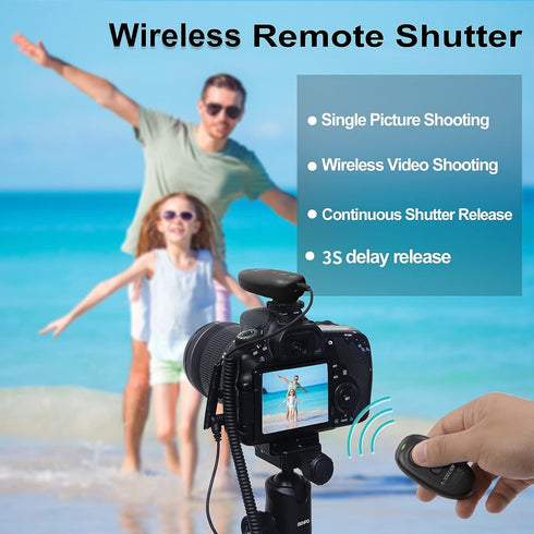 Remote Shutter Release for Canon - Wireless Control for Canon EOS R, RP, 850D, 5D Mark IV, Fujifilm XT-3