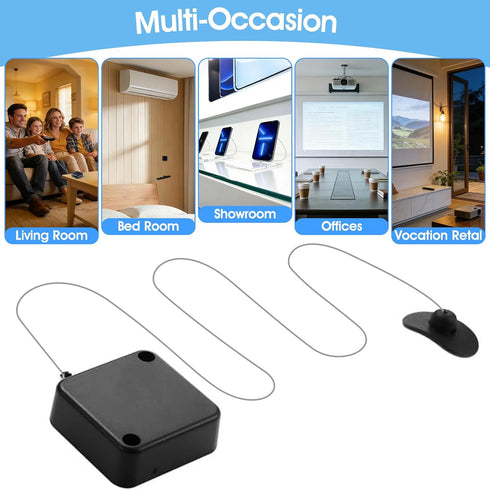 I3C 1 7.5ft/2.3m PCS TV Remote Leash with Cable Lock Retractable Remote Control Tether TV Remote Leash with Cable Lock