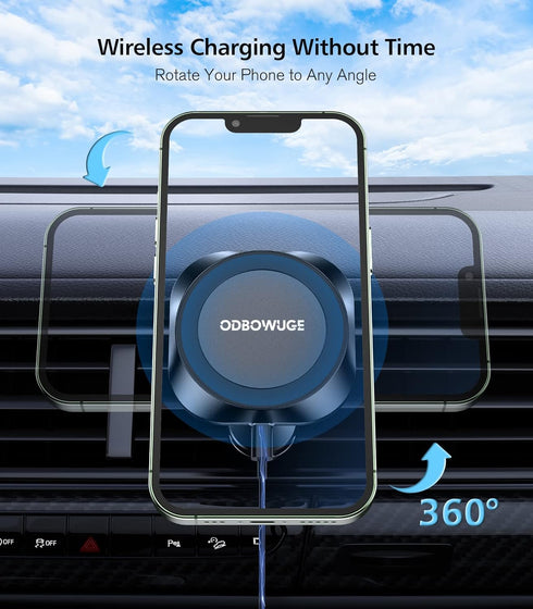Magsafe Wireless Car Charger Mount, Fast Charging Compatible with iPhone 14 13/13 Pro/Max/12/12 Pro/12 Mini