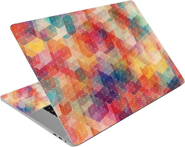 Laptop Notebook Skin Sticker Cover Decal, Fits 12 to 15.6 inch Laptops, Easy to Apply and Change Styles (Colorful Grid)