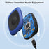 AGPTEK G02 8GB MP3 Clip Player with FM Shuffle, Portable Music Player with Sweatproof Silicone Case for Sports, Blue