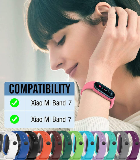 Replacement Bands for Mi Band 7 Strap, Colorful Silicone Wristbands Compatible with Xiaomi Mi Band 7 Accessories