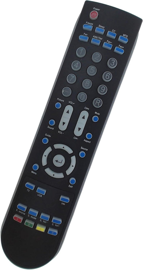 Replacement Remote for Sceptre X405BV-FHDU, X408BV-FHDU, X505BV-FHD, X508BV-FHD, X505BV-FHDU, X508BV-FHDU