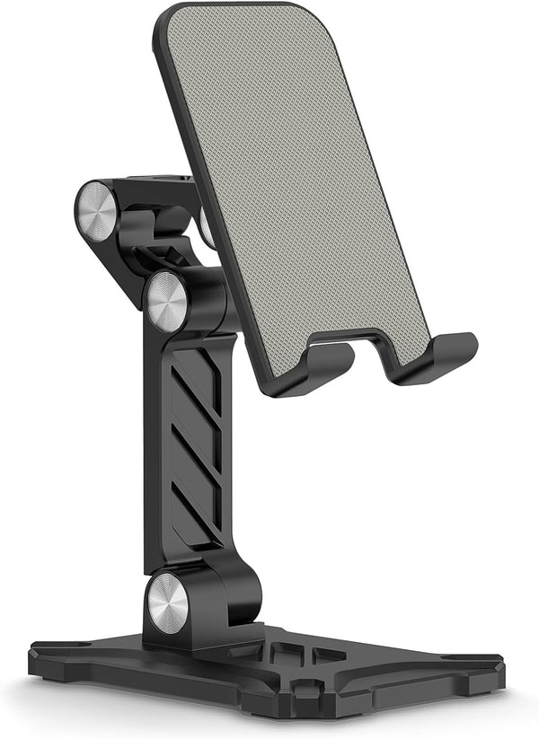 Foldable Phone Stand Desk for Samsung Galaxy S23 Ultra, iPad, iPhone 15, Height Adjustable Tablet Cradle Desktop Dock