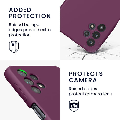 kwmobile Case for Samsung Galaxy A32 5G, TPU Silicone Phone Cover, Bordeaux Violet