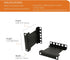 Server Rack Depth Extender - 2U, 4inch / 10 cm, TAA Compliant Rack Mount Adapter Kit, Network Rack Extender
