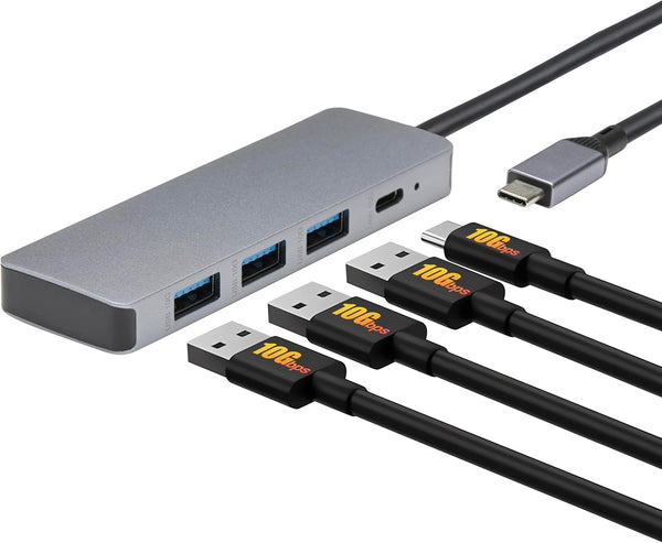 Amazon Basics USB 3.2/3.1 Gen 2 Multiport USB C Hub Dock, 10Gbps, USB-C to