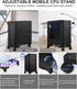 YOSE Computer Tower Stand, Adjustable Mobile CPU Stand with Rolling Caster Wheels, Premium PC Tower Stand Holder