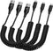 USB A to USB C Cable Fast Charging 6FT/3Pack for iPhone 15/15 Pro/15 Pro Max/15 Plus, Retractable Car Charger Cord
