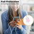 Cute Wave Cable Protector Compatible for iPhone Charger Adapter with Bling Pink Butterfly Laser Design, Data Line USB