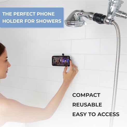 MagSafe Phone Holder Portable Mount, Reusable Stand for Shower, Mirror, Kitchen, Compatible with MagSafe, Adjustable