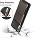 Vofolen Case for iPhone XR, Wallet ID Slot Credit Card Holder, Scratch Resistant Dual Layer Protective Cover