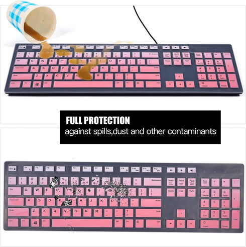 iKammo Keyboard Cover Skins for Dell KB216 & KM636 Keyboards, Optiplex 5250/3050/3240/5460/7450/7050 & Inspiron AIO