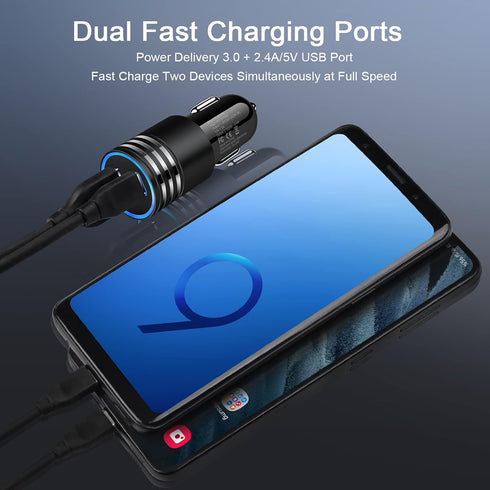 USB C Car Charger Adapter Fast Charging for Moto Edge 5G UW/One 5G UW ace/G Power/G Stylus/G Play, Samsung Galaxy