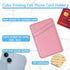 Leather Phone Card Holder Phone Wallet, Stick Back Phone Wallet Sticker Stylish Phone Case Credit Card Holder, Suitable for iPhone, Samsung, Android and Most Smart Phones. Pink