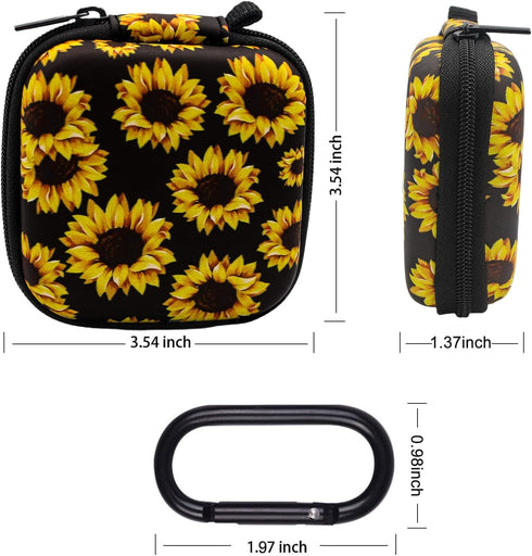 Earbud Case, Hard EVA Shockproof Cover Carrying Case with Carabiner Clip for AirPods Pro 2nd/3/2/1 Galaxy Buds