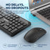 Wireless Keyboard and Mouse Combo, COLIKES 2.4G USB Cordless Mouse and Keyboard, 3 Level DPI Slim Ergonomic Mouse for