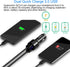 Car Charger, USMEI Quick Charge 3.0 Dual USB Charger Adapter with Voltmeter, Compatible with iPhone 15/14/13, Samsung S24/S23/S22/Note 20/10 and More