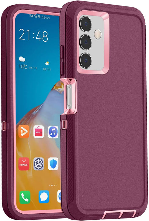 AICase Heavy Duty Case for Galaxy A14 5G, Full Body Rugged Shockproof/Dust Proof Military Protective Cover (Purple)